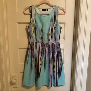 APT 9 fit and flare dress. Multicolor. Size S.